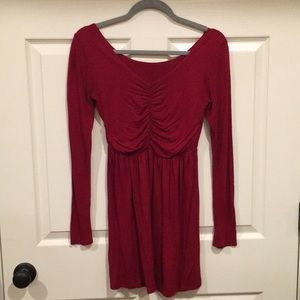 Red long sleeve dress